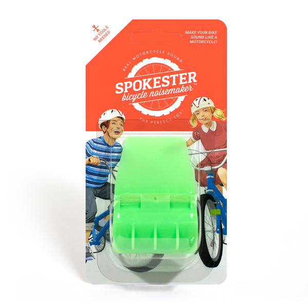 Green Spokester bike noise maker works 10x better than baseball cards!