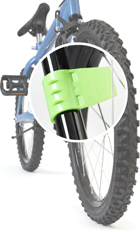 Spokester clips on to the front bike fork
